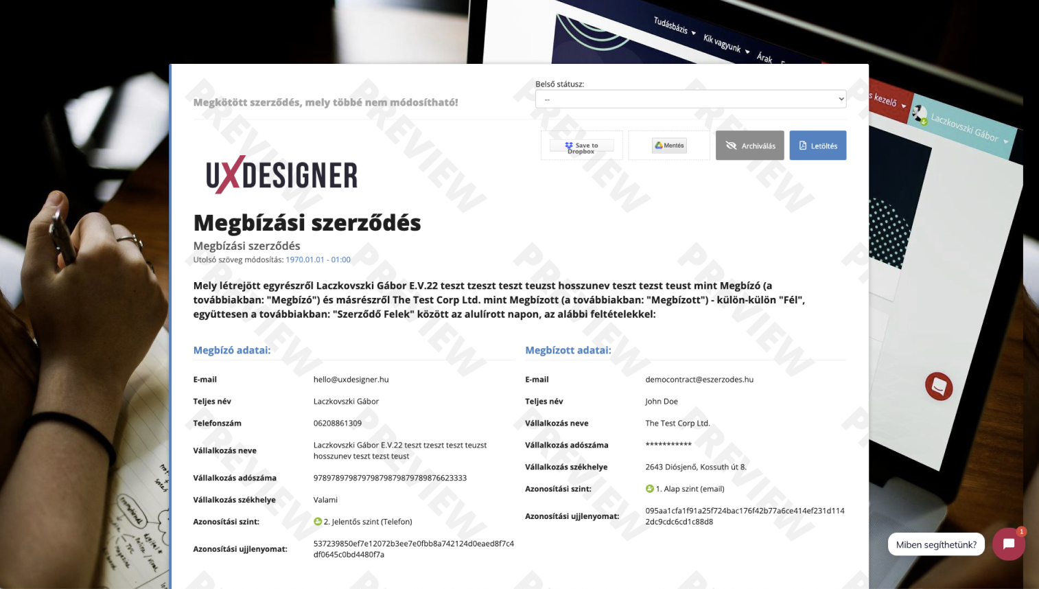 Sözleşme görünümünü özelleştirin